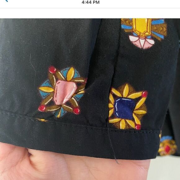 Zara Basic print, button down, High/low top size Medium - Picture 4 of 12